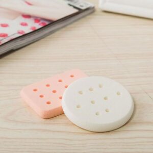 Alternative view of 2 pcs Kartlan Round and Rectangle Shaped Makeup Puff