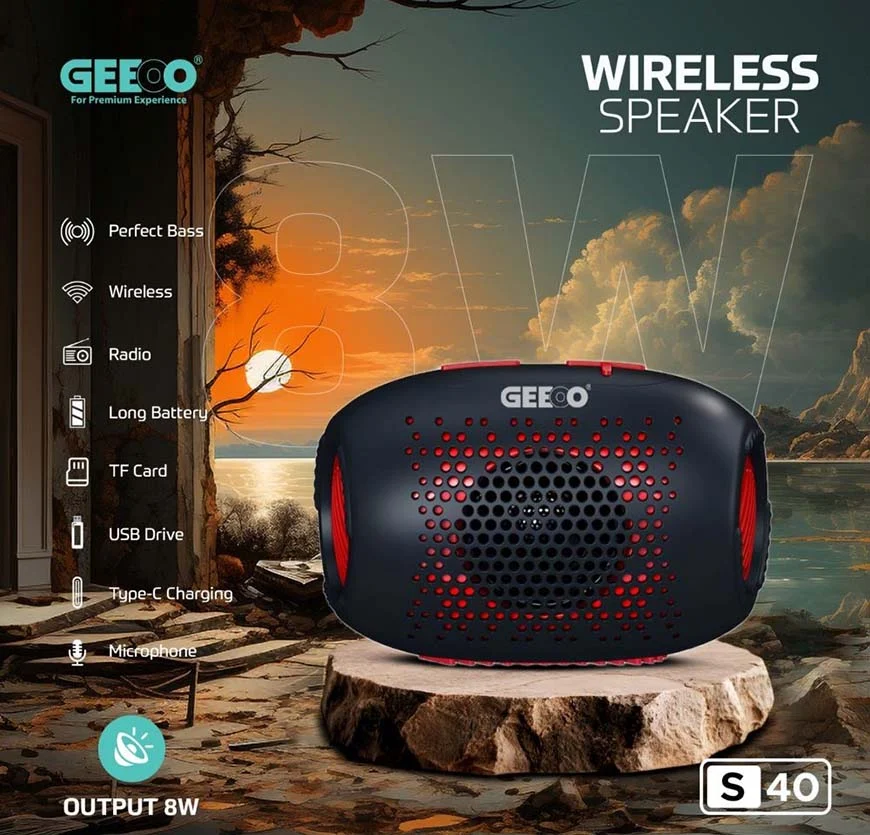 GEEOO S40 Perfect Bass BT Wireless Speaker