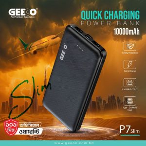 GEEOO P7 10000mAh Slim Quick Charge Power Bank