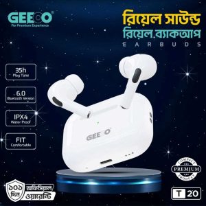 GEEOO TWS T20 Fast Charging Premium Earbuds