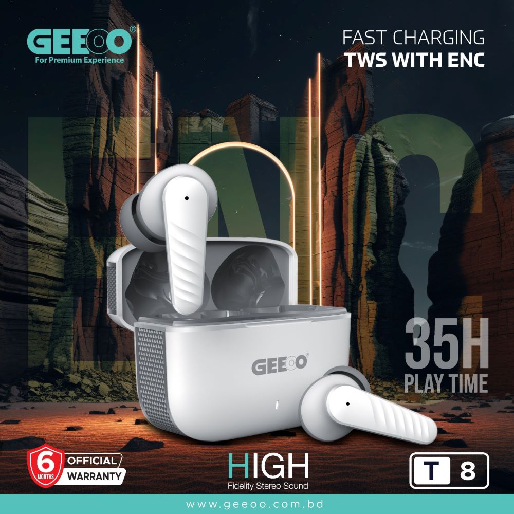 GEEOO T8 Fast Charging TWS with ENC - Image 2