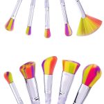 10 pcs Unicorn Rainbow Make Up Brushes - Image 2